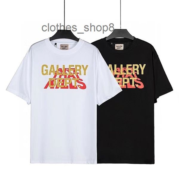 

designer men's sweatshirts shirts hoodies correct version gallerydept new short sleeve t-shirt youth collarless letter white ordinary c, White;black