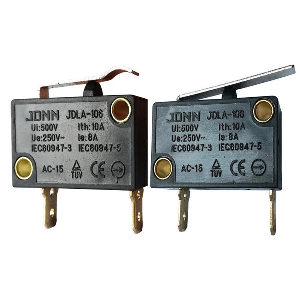 Switch JDLA-106 Leaver de alavanca longa reta Bend Micro Switches MicroSwitch 80A 250V 2 pinos 2-PackSwitch