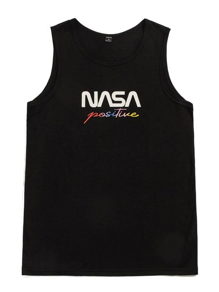

men letter graphic tank h2pz#, White;black