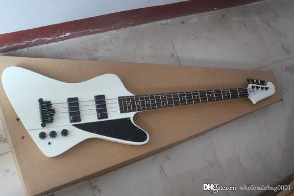 

hgfderfg firebird electric bass guitar with white color, emg pickup