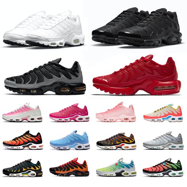 

tn plus men women running shoes triple black white hyper blue smoke grey pink fade worldwide pimento mens trainers outdoor sneakers