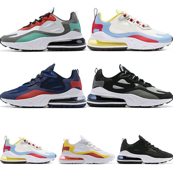 

new arrival react men running shoes bauhaus optical triple black fashion mens trainers breathable sports sneakers