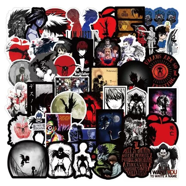 50pcs Anime Death Note Grim Reaper Graffiti Stickers Kids Toy Skateboard Car Motorcycle Sticker Decals de adesivos por atacado