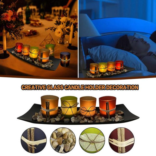 Portacandele Portacandele Bulk Metal Taper Tea Light Sticks Con Diamanti All'interno Candela Profumata Di Benzina