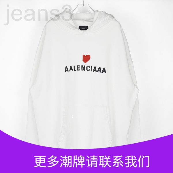 

women's hoodies & sweatshirts designer 2021 new home b tanabata limited chest love embroidery worn men's and women's loose jy, Black