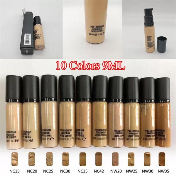 

pro longwear concealer cache-cernes correttore abdeckcreme corrector 10 colors 9ml liquid foundation239u
