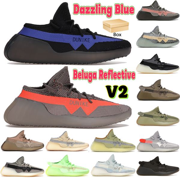 

gai fashion v2 running shoes with box dazzling blue beluga reflective earth zyon cinder carbon flax israfil linen desert sage cloud white de