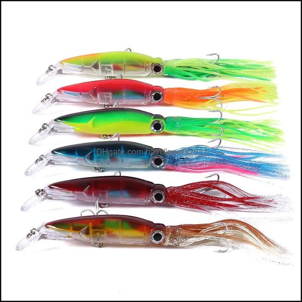 

baits lures fishing sports outdoors 60pcs hard plastic lure squid wobbler 14cm 40g sleeve-fish tackle for trolling bionic artificial minno