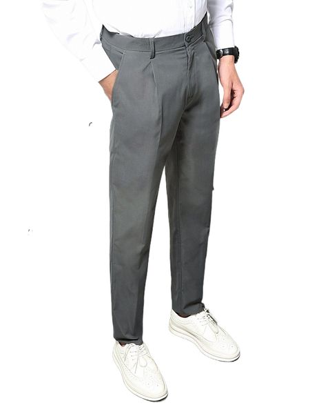

men plicated detail slant pocket tailored pants u0ob#, Black