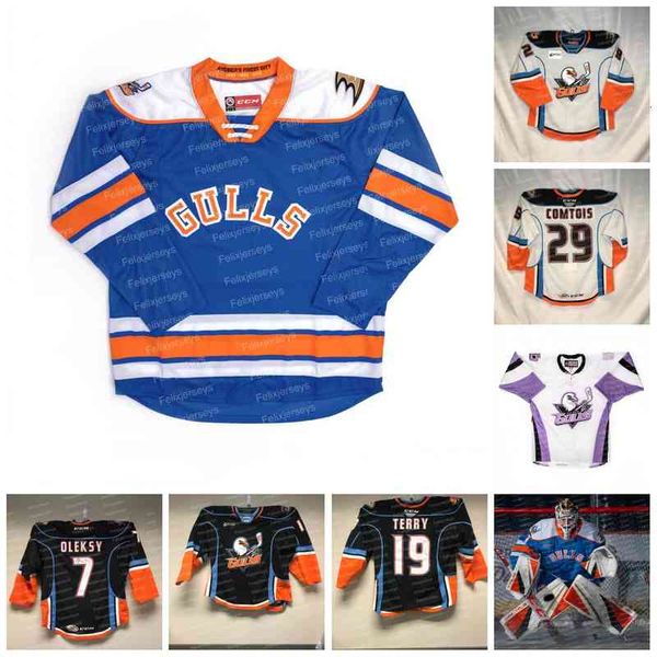 

san diego gulls third ahl hockey jersey troy terry maxime comtois steve oleksy jacob perreault bryce kindopp vinni lettieri greg printz, Black