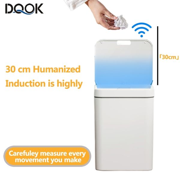 DQOK Pattumiera a Induzione Intelligente Pattumiera Automatica Secchio Immondizia Bagno per Cucina Tipo Elettrico Touch Cestino Cestino Carta 220408