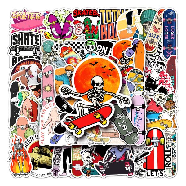 50 Teile/los Cartoon Trend Sport Skateboard Aufkleber Mode Aufkleber Graffiti Kinder Spielzeug Motorrad Fahrrad Telefon Laptop Gepäck Aufkleber Aufkleber