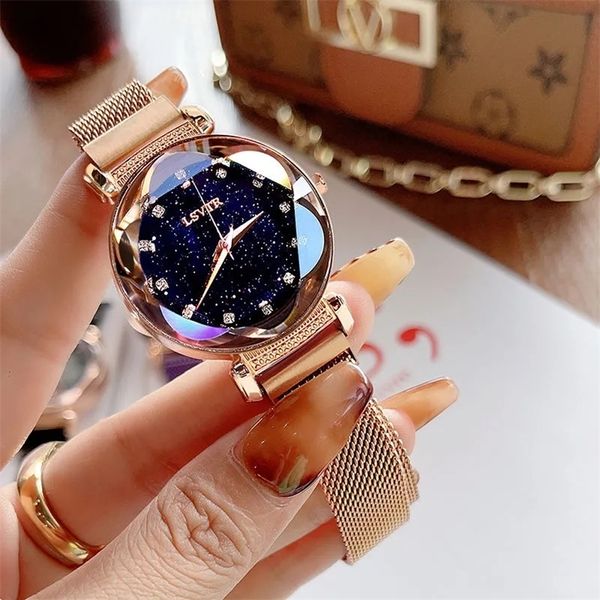 Brand Women Watches Fashion Square Ladies Quartz Watch Bracelet Set Green Dial Dial Simple Rose Gold Mesh Luxury Women Watches 220623