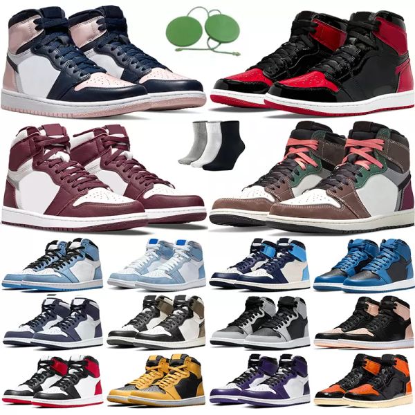 

basketball shoes 1 1s trainers atmosphere bubble gum hand crafted bordeaux bred patent pollen mocha turbo green fearless mens womens sports