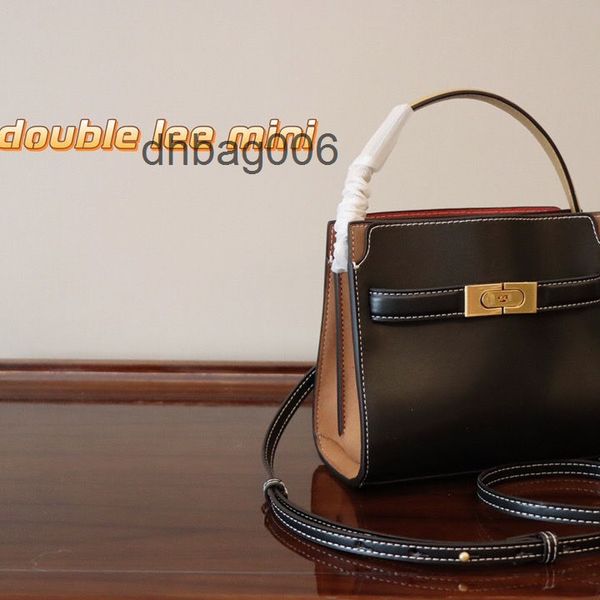 

double designer shoulder bags 2022 toryburchs lee cowhide series mini tot daily leisure versatile messenger bag