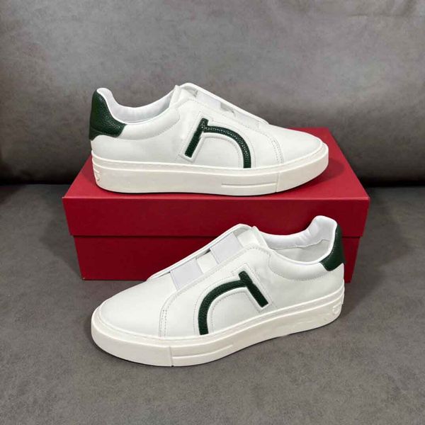 

gancini sneakers shoes men white leather outdoor trainers rubber sole slip on summer casual outdoor sports comfort skateboard eu38-45, Black