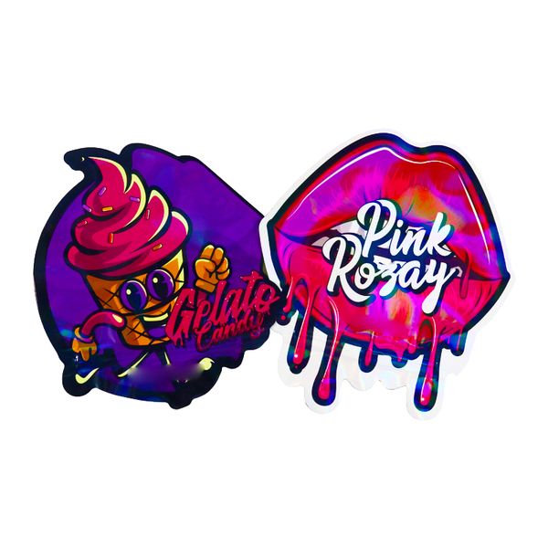 

wholesale 3.5g foil resealable unique shaped mylar bags runtz special shaped pouches zipper jokes up smell proof plastic cut out packaging b