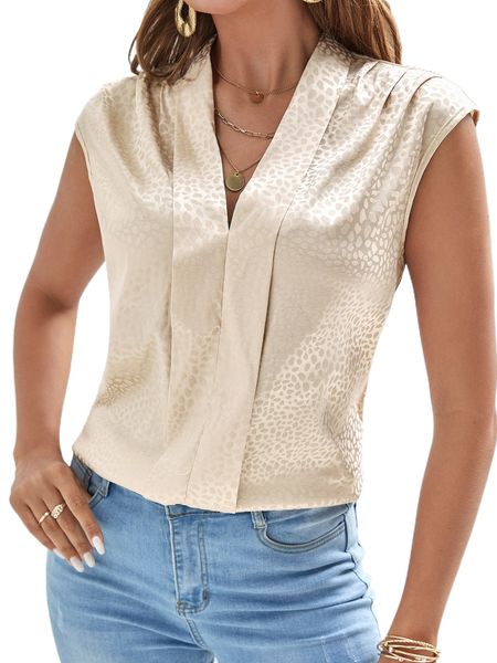 

dalmatian jacquard ruched shoulder popover blouse v9yn#, White