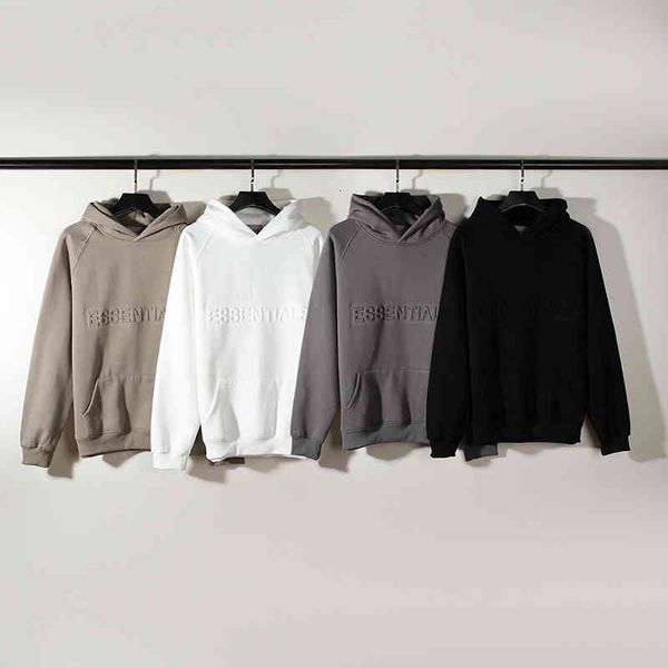 

men's hoodies sweatshirts autumn and winter high street fog double line embossed letter men's women's hip-hop w5xb, Black