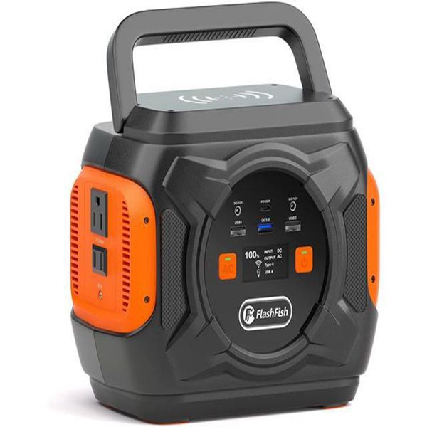 

320w portable power station flashfish 292wh 80000mah solar generator backup power with ac/dc/100w pd type-c/qc3.0/wireless charger /flashlig