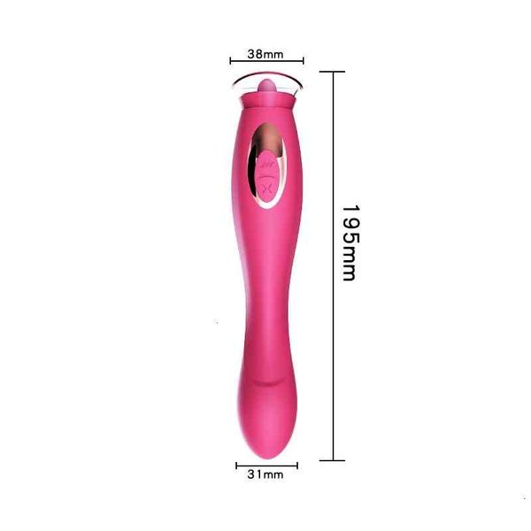 Vibrator Massagebaste magische Zunge Licker Heizstab Brust Vibration Masturbation weibliche lustige Produkte 7qm6