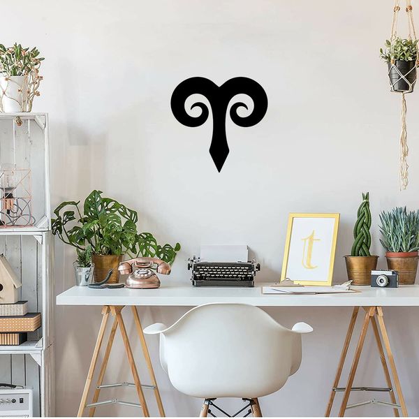 Widder Horoskop Symbol Metall Wandschild – Metall Home D￩cor Dekorativ
