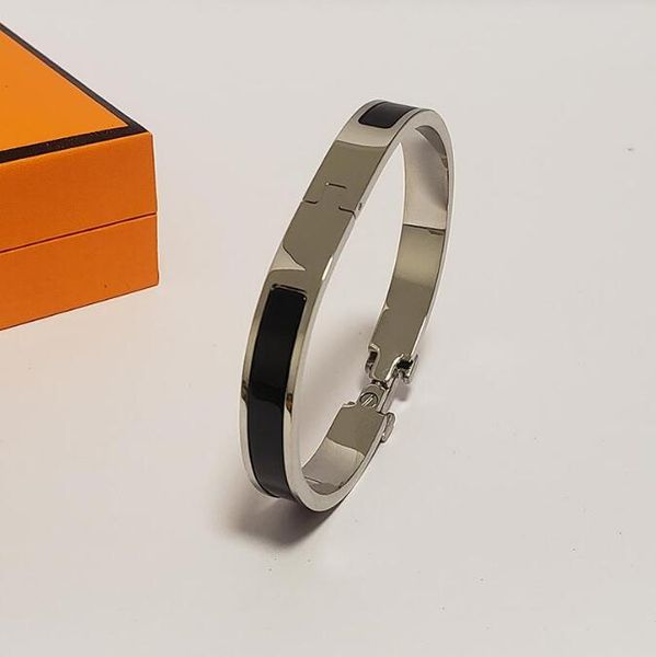 Design de designer de alta qualidade Pulseira de joias de aço inoxidável com 8 mm de largura para homens e mulheres