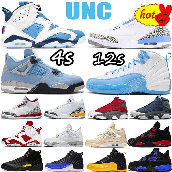 

2022 sail 4 4s men basketball shoes 6 6s unc 12 12s black royal cat white oreo fire red thunder bred patent university blue 13 13s flint men