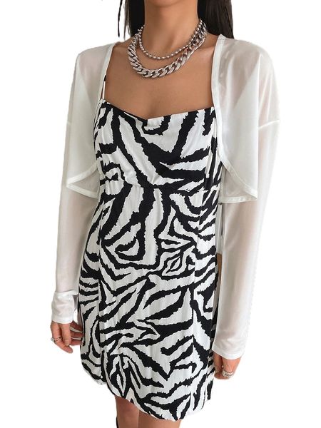 

dazy drop shoulder open front 44u3#, White