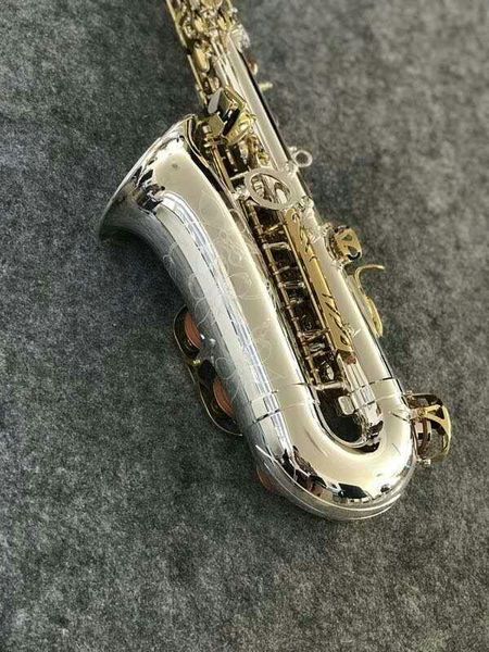 

jas 1100sg alto eb tune saxophone brass nickel silver plated body gold lacquer key music instrument e-fat sax with case