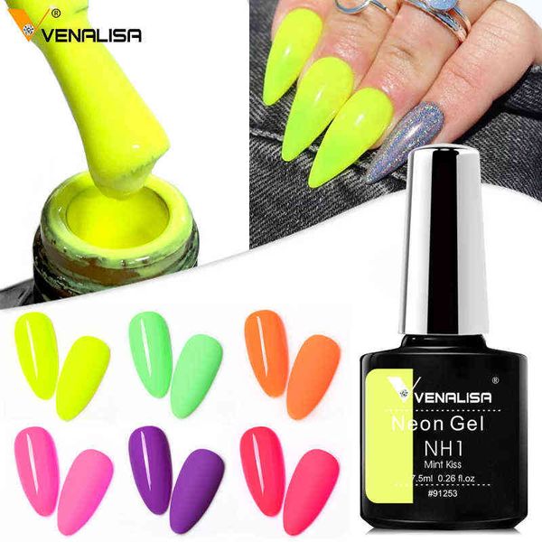 Nxy Nail Gel Neon Polonês 7 5ml Fluorescente Verde Amarelo Cores Soak Off UV Vernish Art Manicure Matte Efeito 0328