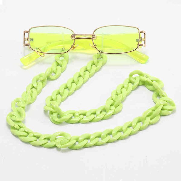 

net red small frame sunglass fashion green g m chain niche glass vintage luxury brand design sunglasses uv400, White;black