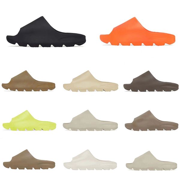 

slides foam runner slippers sandals sneakers shoes enflame blue orange bone white resin desert sand summer flat men women designer beach fas, Black