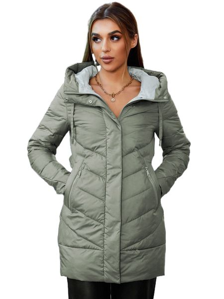 

miegofce zip up snap button drawstring hooded puffer coat h4w2#, Black