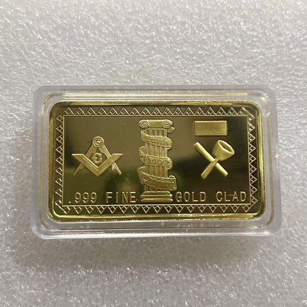 

gifts and accepted masons gold bar masonic symbol token bullion collectibles coin.cx
