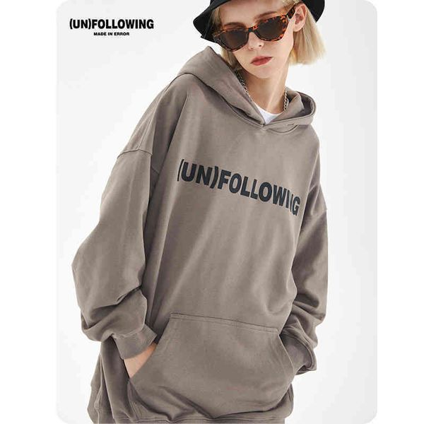 

autumn winter new versatile letter thick plate sile printed hoodie couple street fashion brand men and women, Black