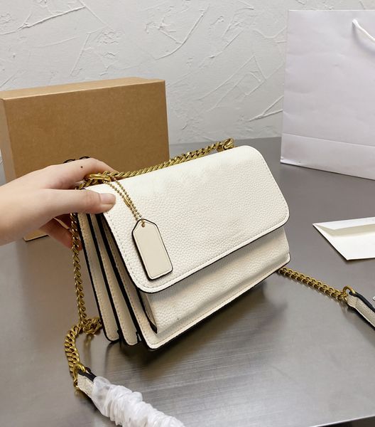 

2022 new double color chain bag flip messenger bag organ box high-end fashion small fresh simple atmosphere portable