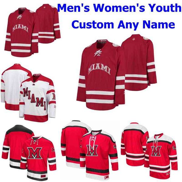 Miami University RedHawks College Maglie da hockey Womens Bray Crowder Jersey River Rymsha Jonathan Gruden Brian Hawkinson Custom Stitched