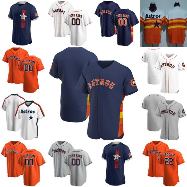 

baseball jerseys custom jersey mens women youth houston''astros''4 george springer 64 brandon bielak 5 jeff bagwell 22 j, Blue;black