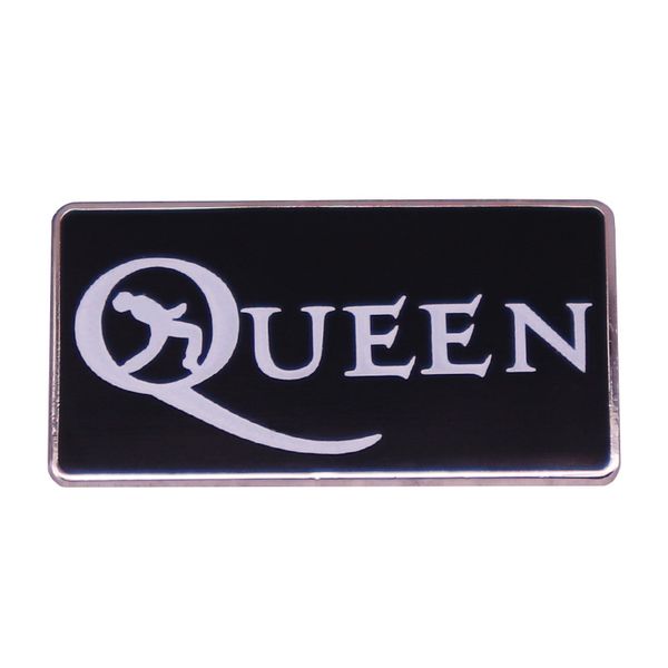 

queen letter simple enamel pin brooch fashion accessories, Blue