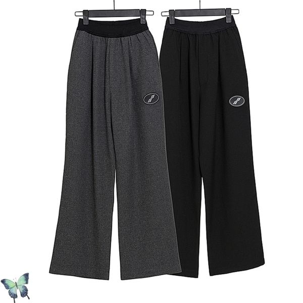 

autumn winter well done vintage classic washed casual trousers men women solid color loose pants we 11 sweatpants 210420, Black