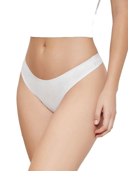 

solid high stretch seamless microfiber thong 08rq#, Black;red