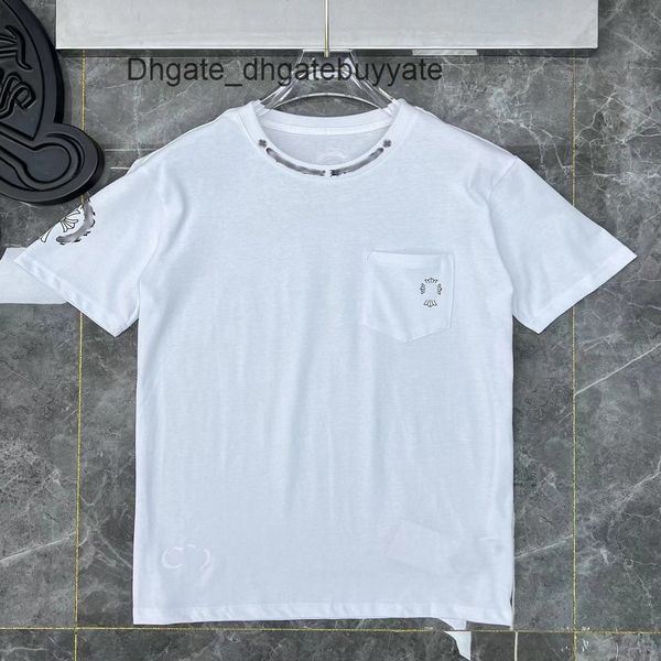 

mens loose luxury t shirts ch brand fashion men tees horseshoe cross designer tshirts summer women shirt classic man hip hop sweater sanskr, White;black