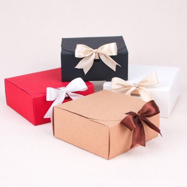 Confezione regalo 5 pezzi / 10 pezzi / scatola di cartone Bianco Nero Rosso Marrone Caramelle Cioccolato Carta Cartone Supporto Dimensioni personalizzate e logo stampatoGift