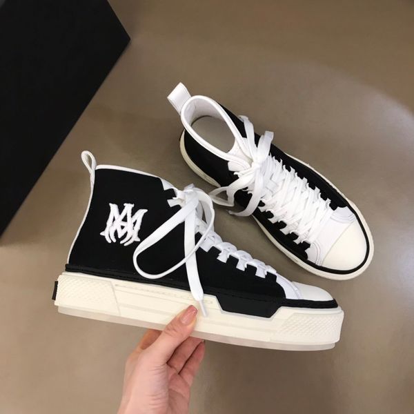 

men and women shoes luxury designer brand high-sneakers casual canvas sneakers very comfortable with box, Black