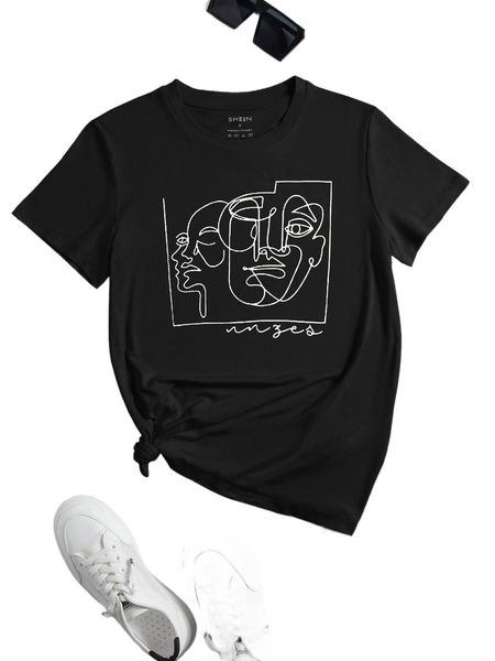 

figure graphic tee e5ii#, White