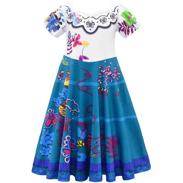 Encanto madrigal cosplay traje menina vestido de princesa óculos brincos mirabel traje dolores encanto isabel vestidos