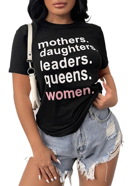 

sxy letter graphic round neck tee n2md#, White