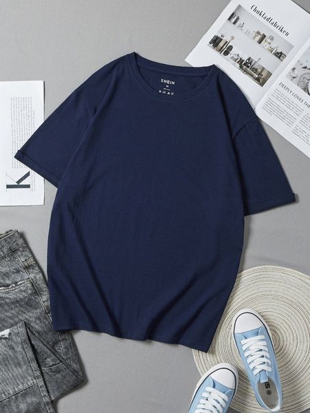 

men solid round neck tee o0wa#, White;black