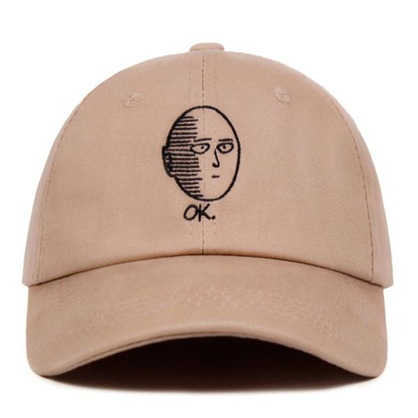 

one punch-man dad hat 100% cotton saitama baseball cap anime fan embroidery funny hats for women men ok man one punch man334e, Blue;gray